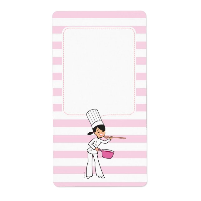 Cute Chef Motif Canning Jar Étiquette (Devant)