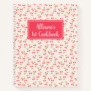 Cute Cherry Motif Kitchen Poem 1er livre de cuisin