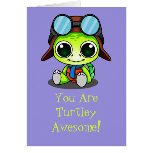 Cute Chibi Cartoon Turtley Awesome