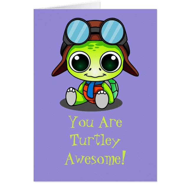 Cute Chibi Cartoon Turtley Awesome (Devant)