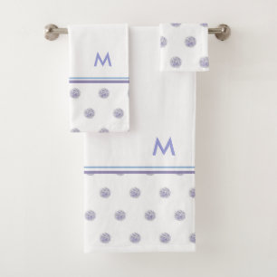 Cute Chic Motif Lavande Polka Dot Bleu