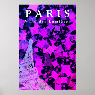 Cute Chic Paris Eiffel Tower Quote Poster