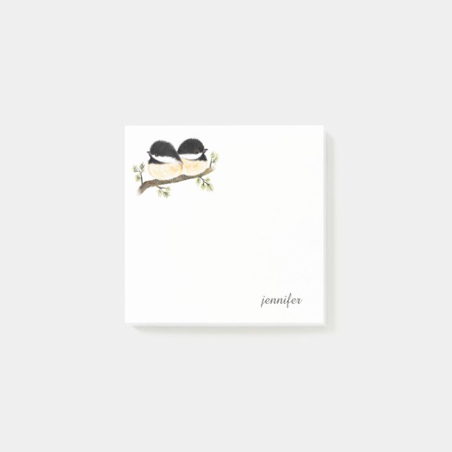 Cute Chickadees Bird Post-it® Notes (Devant)