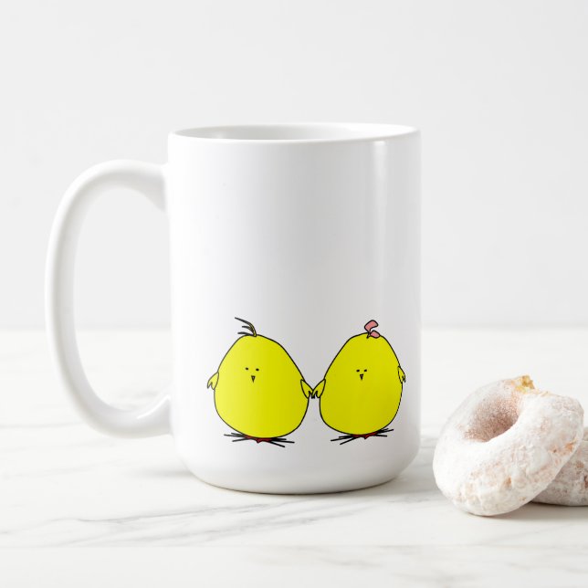 Cute Chicks Café Mug (Avec donut)