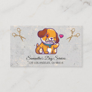 Cute Chien Grooming Élégant Shears Carte de visite