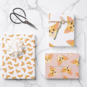 Cute Chihuahua Enveloppement Papier Feuille Plat S