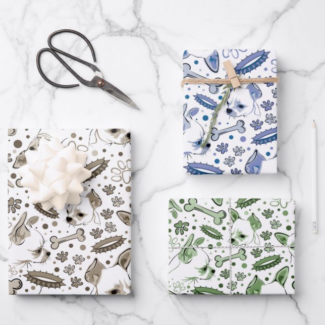 Cute Chihuahua Papier d'enveloppement de chien ens (Recto)