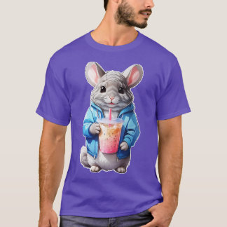 Cute Chinchilla dans un sweat - shirt à capuche bu