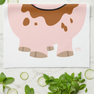 Cute Chocolat Cartoon Cochon Serviette de cuisine