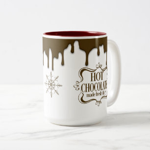 Cute Chocolat Chocolat Drip Mug à deux tons