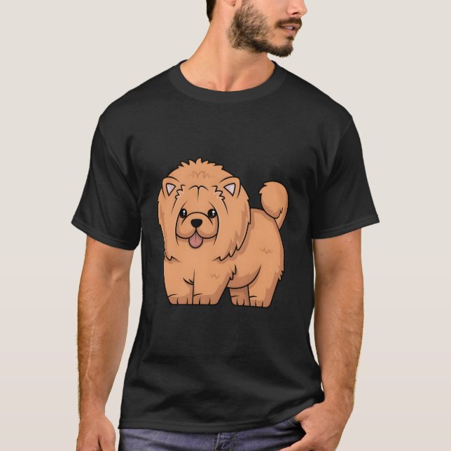 Cute Chow Chow Chien Sweat - shirt à capuche Furry (Devant)