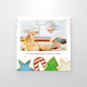 Cute Christmas Cookies Custom Family Photo