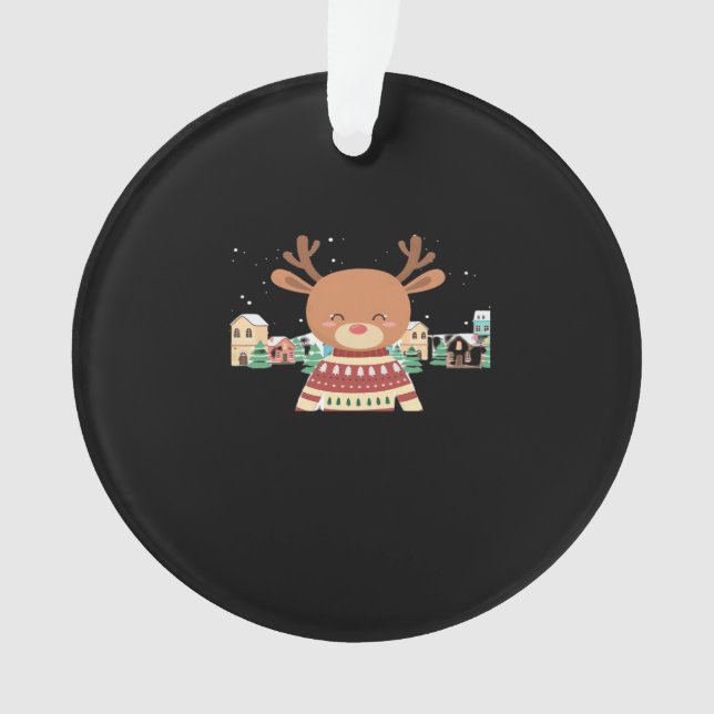 Cute Christmas Deer Minimal Design (devant)