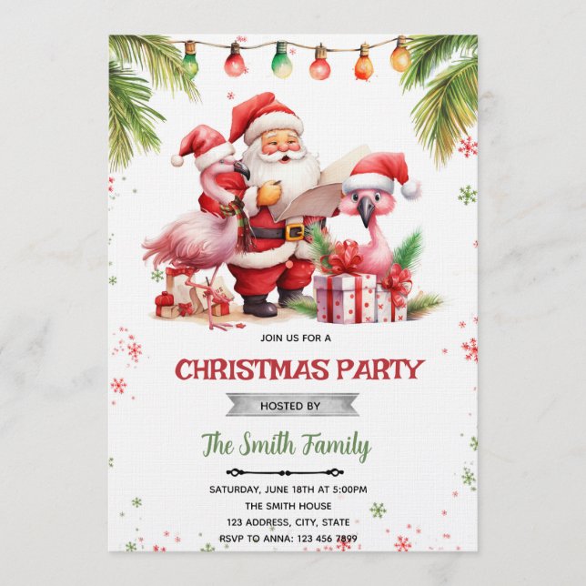 Cute christmas in july invitation (Devant)