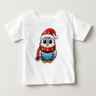 Cute Christmas Owl – Festive Kids T-Shirt Design