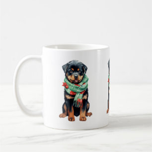Cute Christmas Rottweiler Mug - Amoureux de les ch