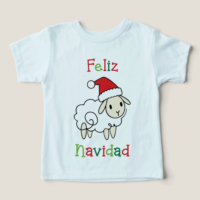 Cute Christmas Sheep – Feliz Navidad (Design Recto)