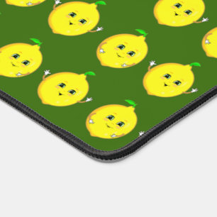 Cute citron Animes sur le Mat de bureau vert