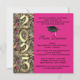 Cute Classic Country Camo 2025 Invitation de diplô