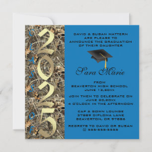 Cute Classic Country Camo 2025 Invitation de diplô