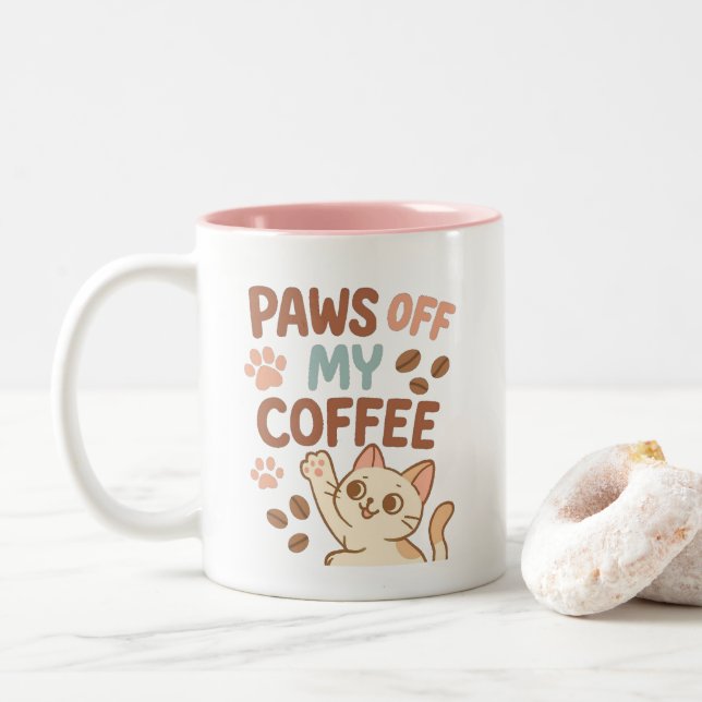 Cute Coffee Mug – Funny Cat Lover’s Cup (Avec donut)