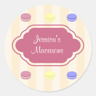 Cute coloré Macarons boulangerie Étiquette de prod