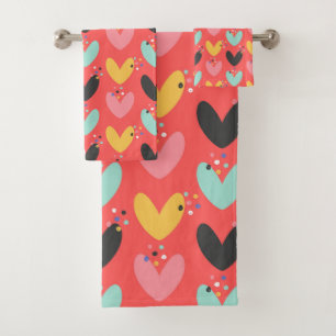 Cute colorfu Valentine's coeur motif