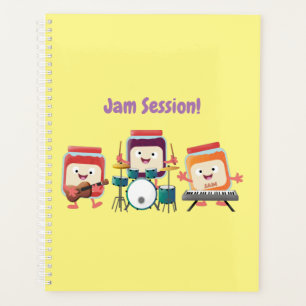 Cute confiture session dessin animé musicien humou