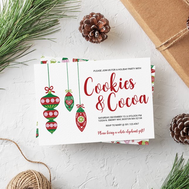Cute Cookies & Cocoa Christmas Party Invitation (Créateur téléchargé)