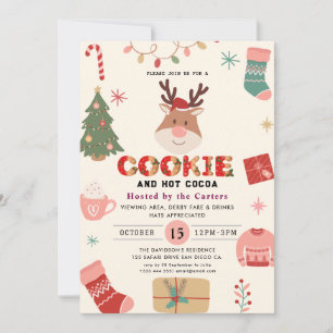 Cute Cookies et cacao Fête Invitation