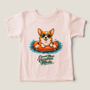 Cute Corgi Summer Vacation Mode T-Shirt