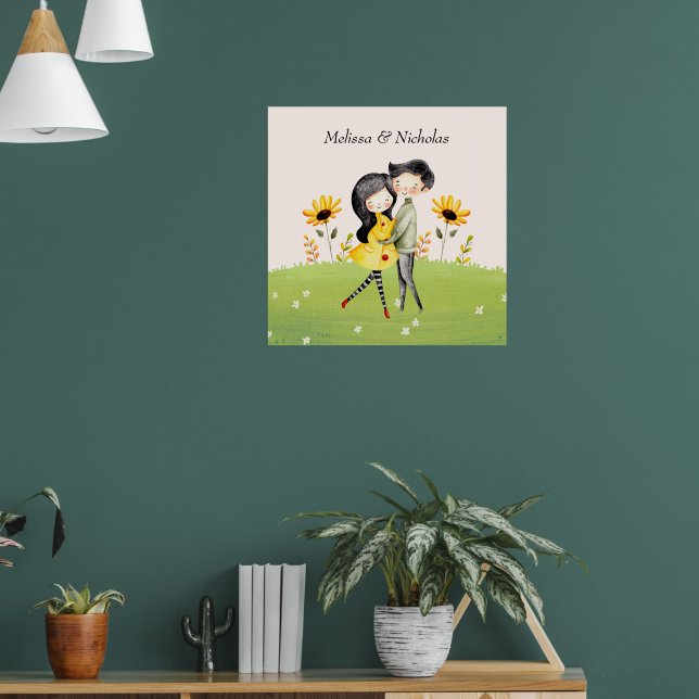 Cute Couple Hugging Poster (Salon 1)