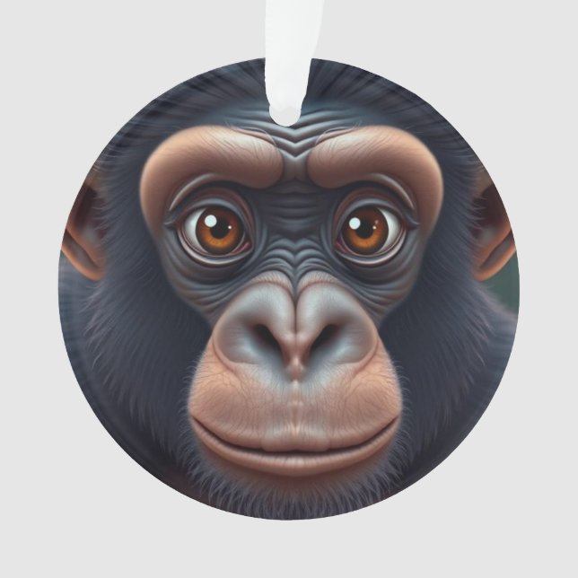 Cute Crazy Funny Chimpanzé Anime Portrait (devant)