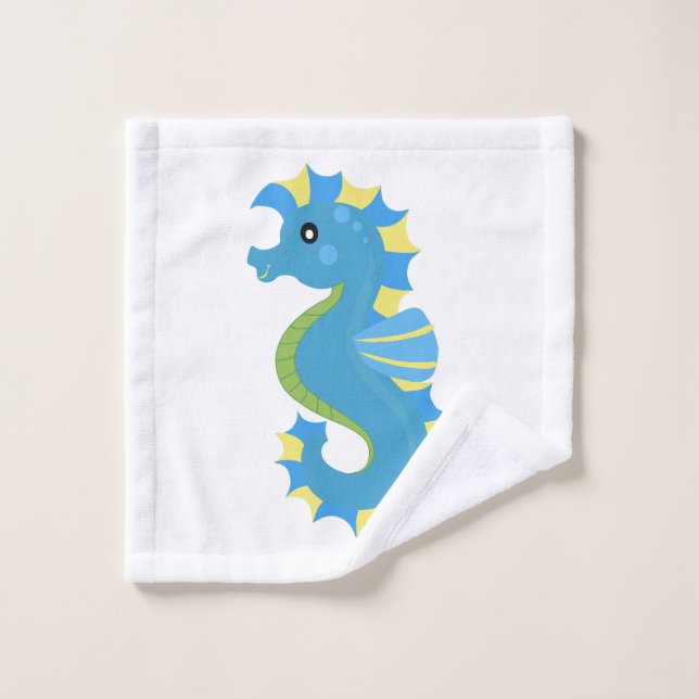 Cute créature marine - Seahorse (Gant de toilette)