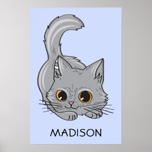 Cute Cta nom personnalisé et affiche couleur