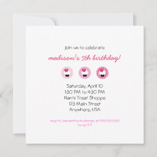 Cute Cupcake Invitation