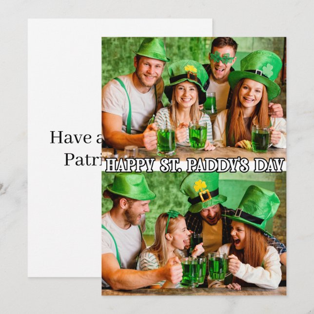 Cute Custom Modern 2 photos Modèle St. Paddys (Devant / Derrière)