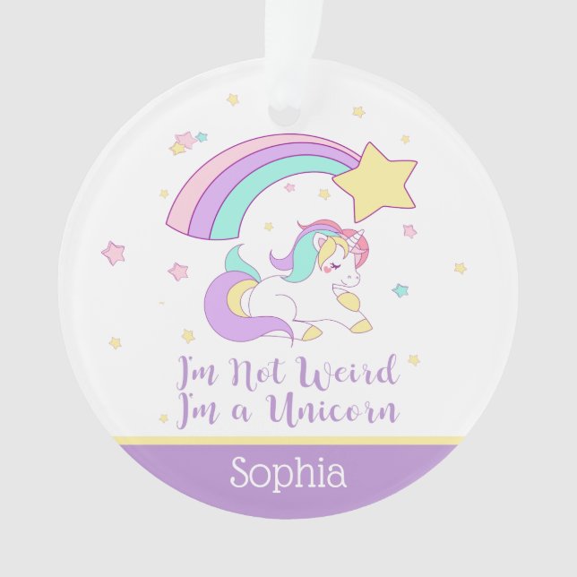 Cute Custom Personalized Magical Rainbow Unicorn (devant)