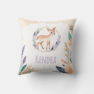 Cute Cute Fawn Nursery Coussin Boho Design -