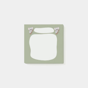 Cute Cute Kawaii Koala Bear Vert Sauge Post-it Not