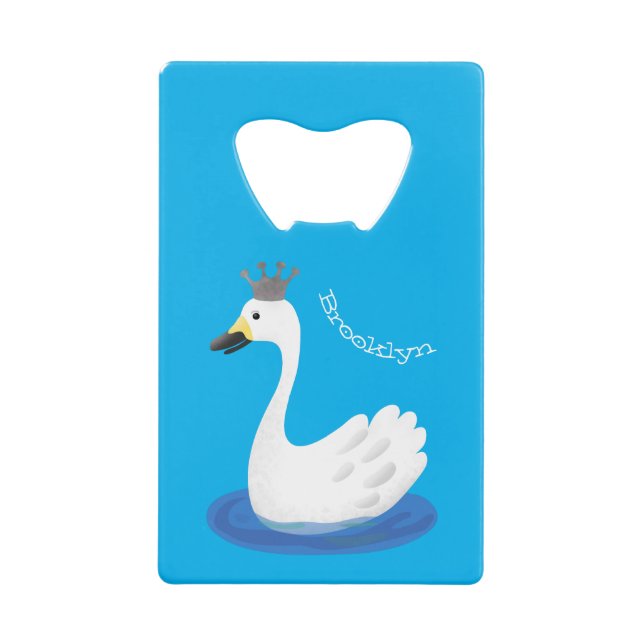 Cute cygne blanc avec dessin de la couronne (Devant)