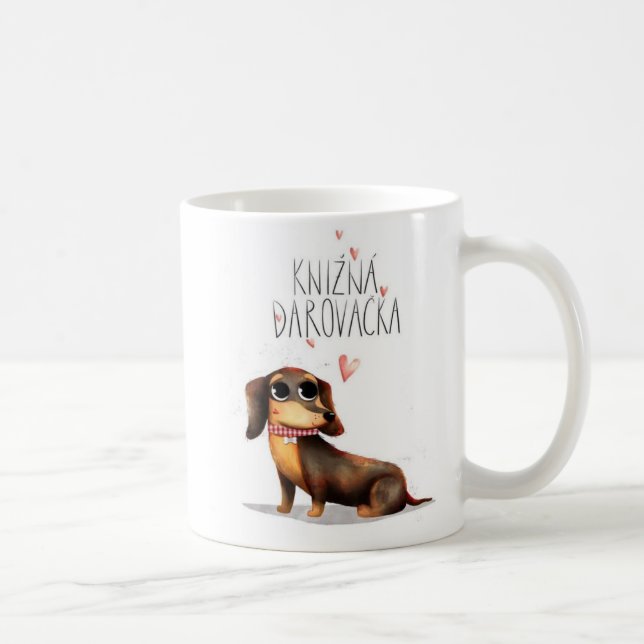 Cute Dachshund Puppy Coffee Mug - Cadeau Amoureux  (Droite)