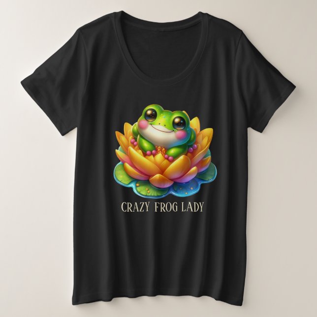 Cute dame de grenouille fou personnalisable (Design devant)