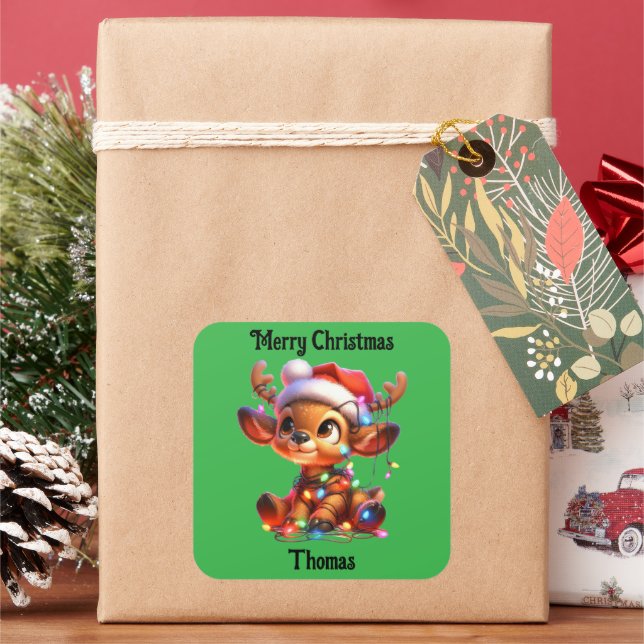 cute deer Christmas holiday Sticker (vacances)