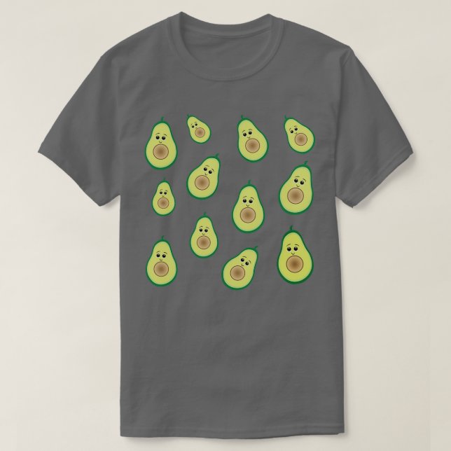 Cute demi-Avocado Motif classique TShirt (Design devant)