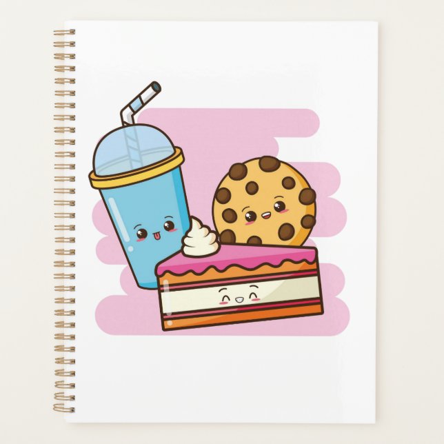 Cute Dessert Trio - Gâteau, biscuit et boisson (Devant)