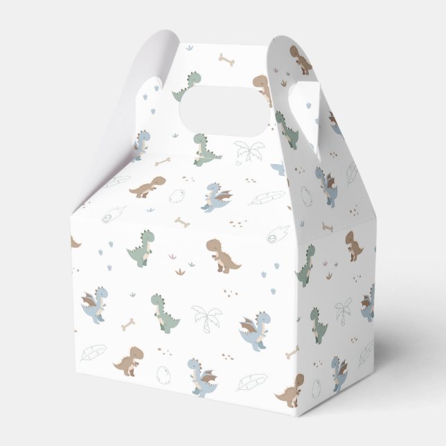 Cute Dino Patern Ballotins blancs (Verso)