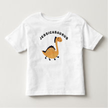 Cute Dinosaur Ajouter Nom Enfants T-shirt cadeau