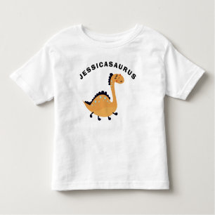 Cute Dinosaur Ajouter Nom Enfants T-shirt cadeau