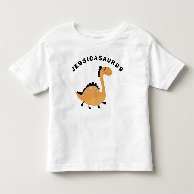 Cute Dinosaur Ajouter Nom Enfants T-shirt cadeau (Devant)